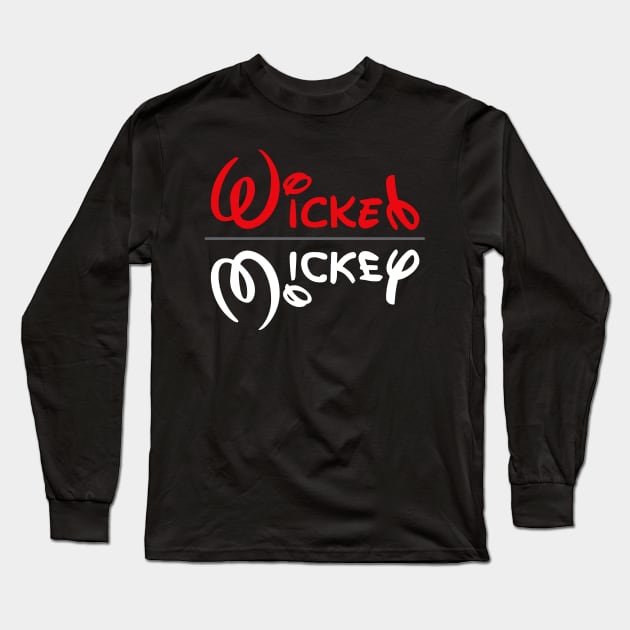 Wicked Mickey Long Sleeve T-Shirt by Alema Art